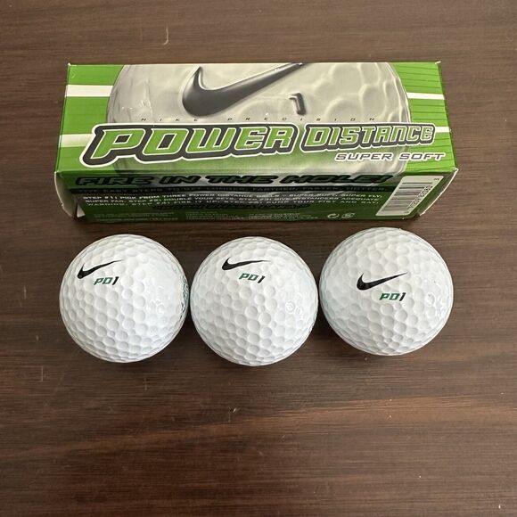 NIKE Precision Power Distance Golf Balls Super Soft New Open Box 3 Balls - Picture 1 of 4
